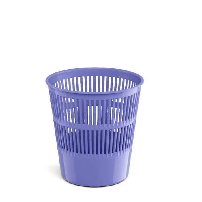 Корзина для бумаг сетчатая пластиковая ErichKrause Pastel, 9л, фиолетовый - фото 316018