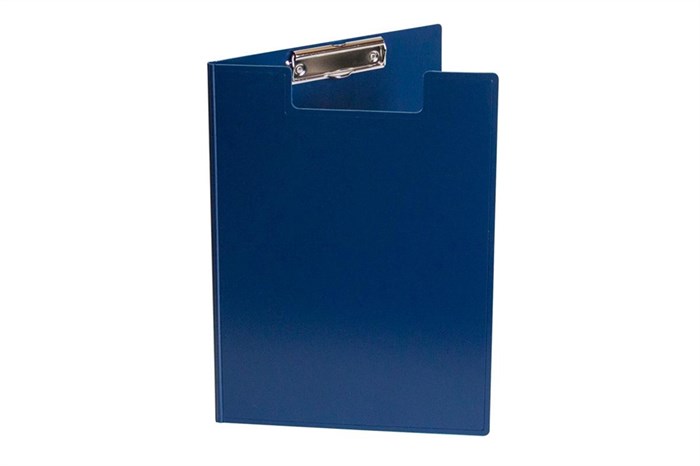 Папка-планшет с зажимом Kanzfile А4, c крышкой, синий - фото 332432