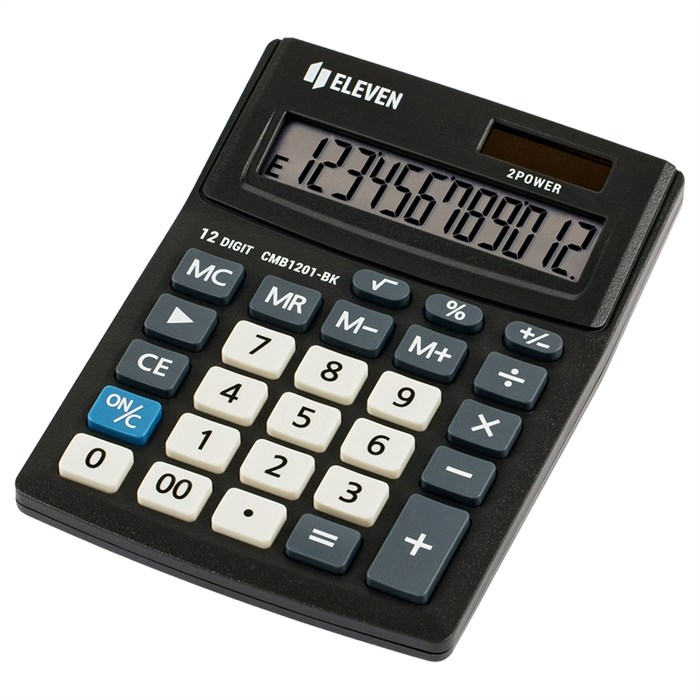 Калькулятор настольный Eleven Business Line CMB1201-BK, 12 разрядов, двойное питание, 102*137*31мм, - фото 338441