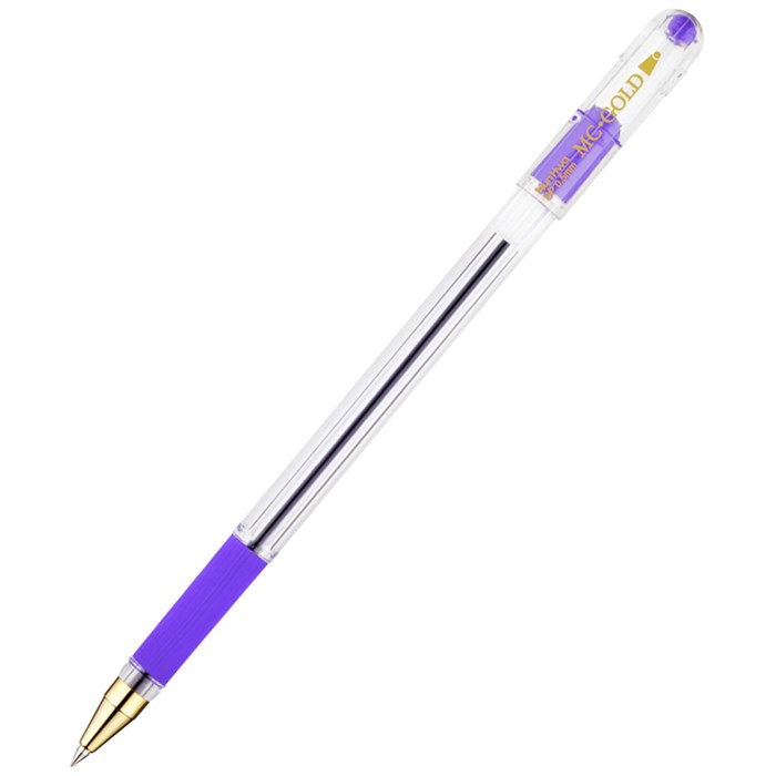 Ручка шариковая MunHwa MC Gold фиолетовая 0,5мм грип, , штрих-код - фото 356888