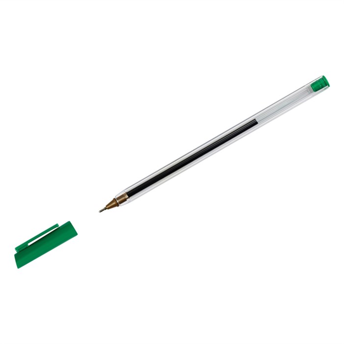 Ручка шариковая СТАММ "800" зеленая, 0,7мм - фото 357866