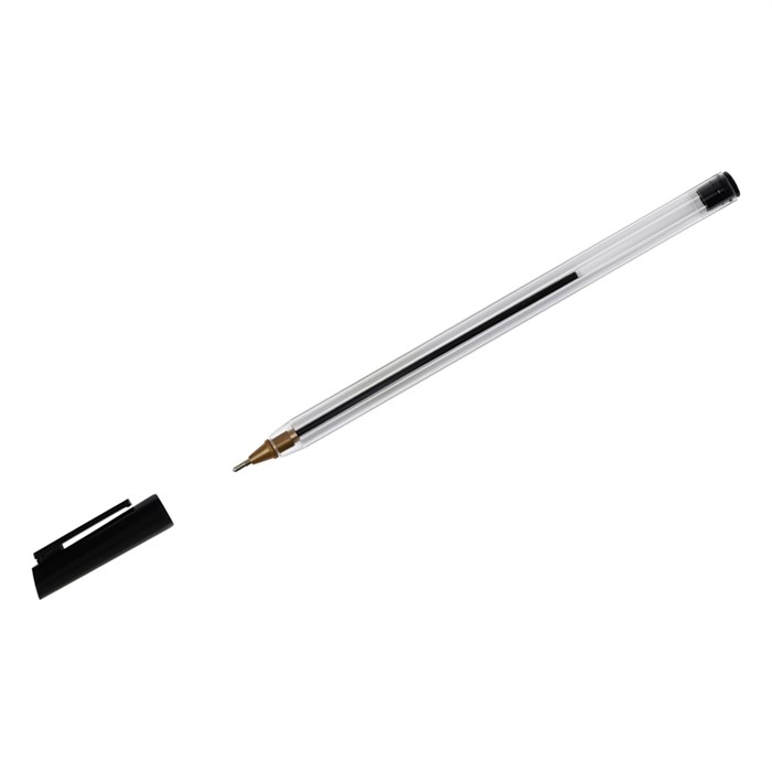 Ручка шариковая СТАММ "800" черная, 0,7мм - фото 357895