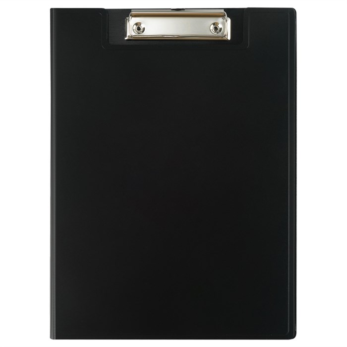 Папка-планшет с зажимом СТАММ А4, 1500мкм, пластик, черный - фото 367024