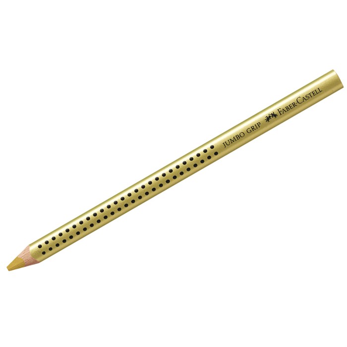 Карандаш Faber-Castell "Jumbo Grip" золотой металлик, трехгран., утолщен., заточен. - фото 367037