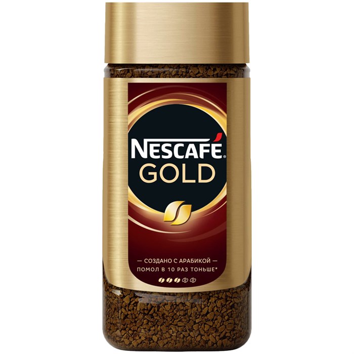 Кофе растворимый Nescafe "Gold", сублимированный, с молотым, тонкий помол, стеклянная банка, 190г - фото 367603