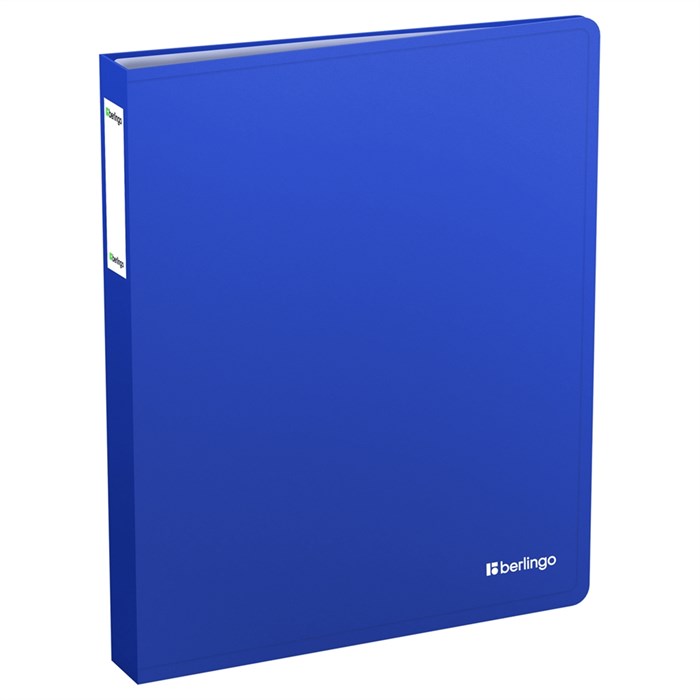 Папка с 80 вкладышами Berlingo "Soft Touch", 35мм, 800мкм, синяя, с внутр. карманом - фото 370626
