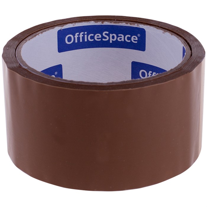 Клейкая лента упаковочная OfficeSpace, 48мм*40м, 38мкм, темная, ШК - фото 372878