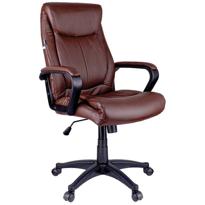 Кресло руководителя Helmi HL-E02 "Income", экокожа коричневая - фото 374424