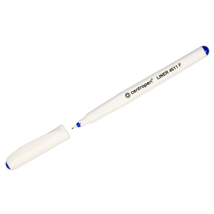 Ручка капиллярная Centropen "Liner 4611" синяя, 0,3мм, трехгранная - фото 378870