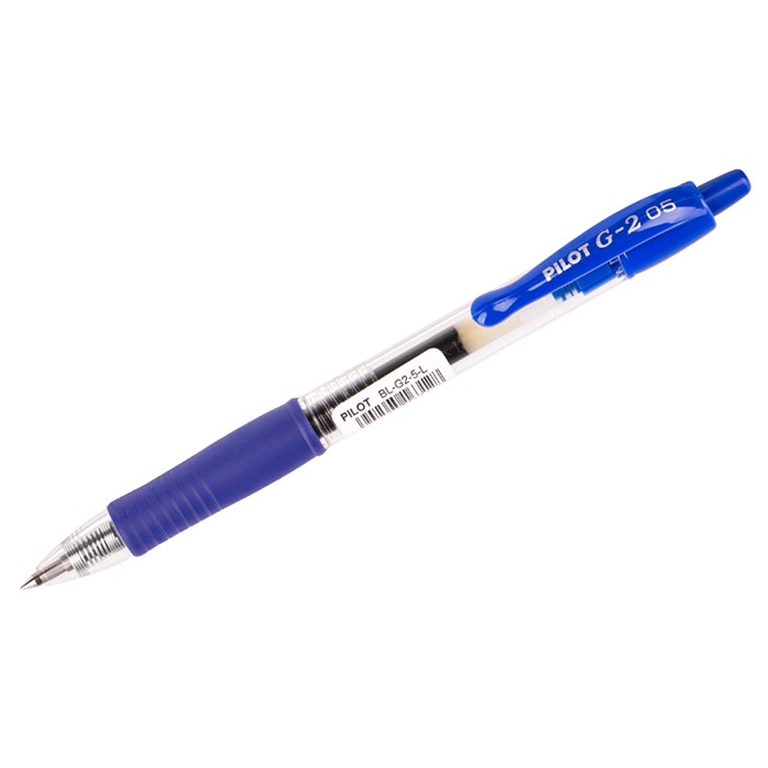 Ручка гелевая PILOT G-2,  0.5 мм, автоматическая, синие чернила, грип - фото 378949