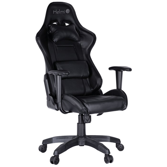 Кресло игровое Helmi HL-G09 "Control", экокожа черная, 2 подушки - фото 379349