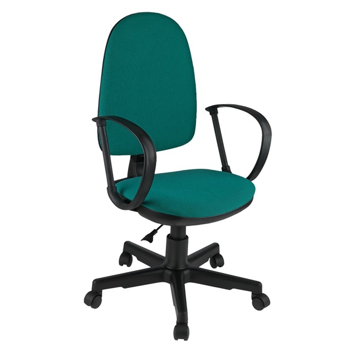 Кресло оператора Helmi HL-M30 "Престиж", ткань зеленая с черным - фото 379553