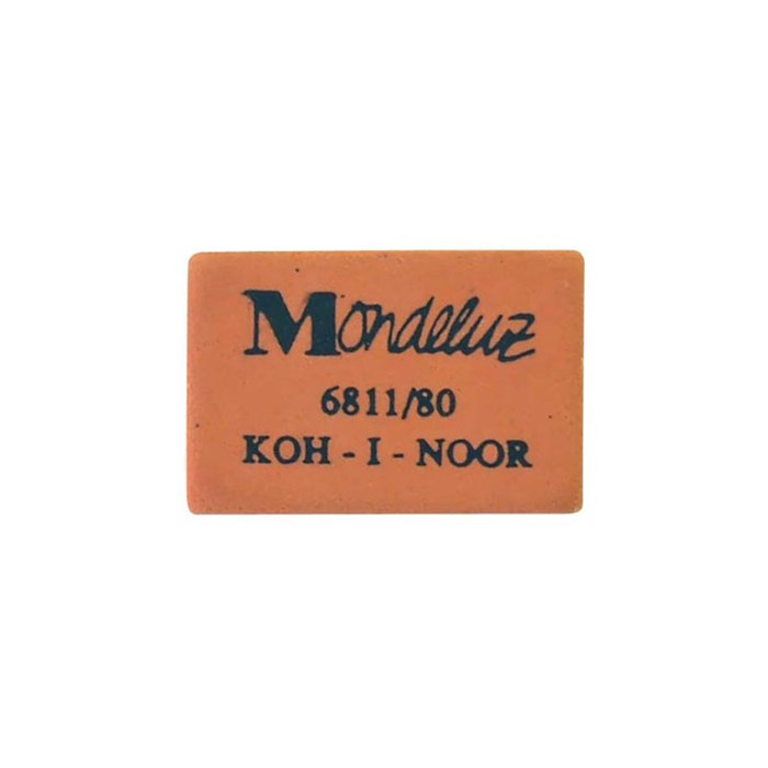 Ластик Koh-I-Noor "Mondeluz" 80, прямоугольный, натуральный каучук, 26*18,5*8мм - фото 380903