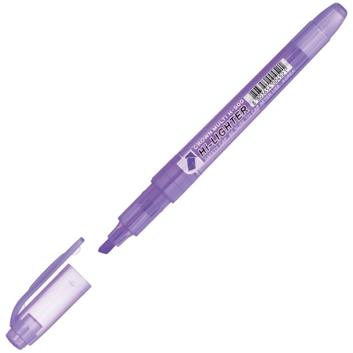Текстовыделитель Crown "Multi Hi-Lighter" фиолетовый, 1-4мм - фото 381692