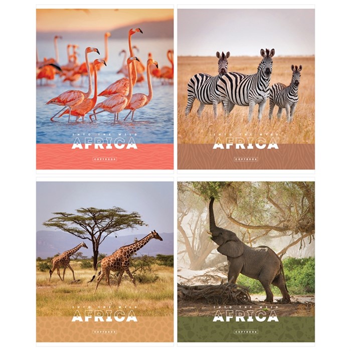 Тетрадь 96л. А5, клетка ArtSpace "Животные. Nature of Africa", суперэконом - фото 381879