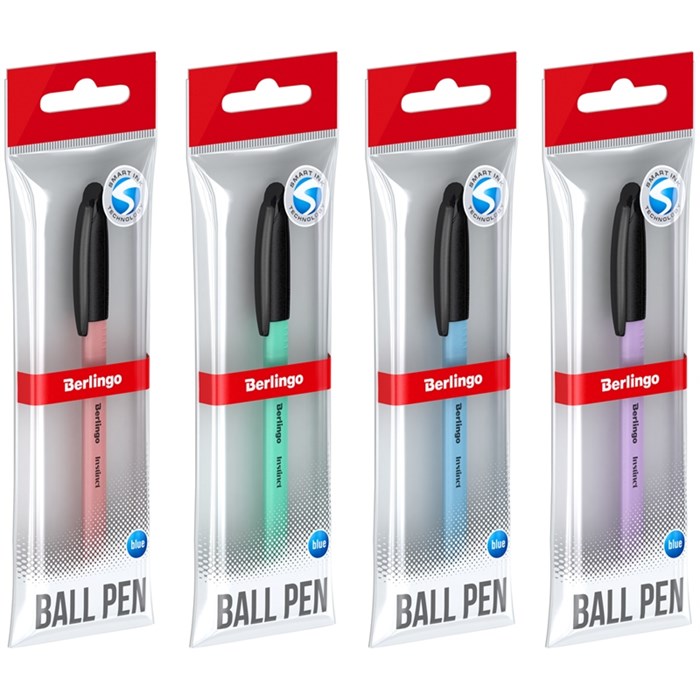 Ручка шариковая Berlingo "Instinct" синяя, 0,7мм, корпус ассорти, пакет - фото 381948