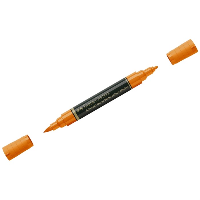 Маркер акварельный пигментированный Faber-Castell "Albrecht D?rer", цвет 113 оранжевая глазурь, двух - фото 383003