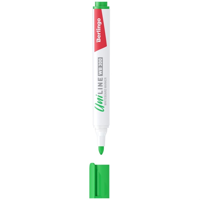 Маркер для белых досок Berlingo "Uniline WB300", зеленый, пулевидный, 3мм - фото 383457