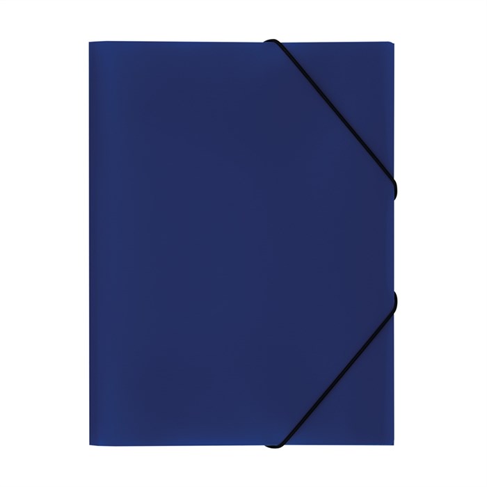 Папка на резинке СТАММ А4, 500мкм, пластик, синяя - фото 383964