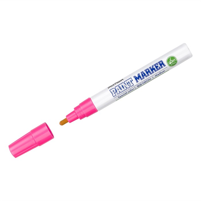 Маркер-краска Munhwa розовая, 4,5мм, "Neon", нитро-основа - фото 384677