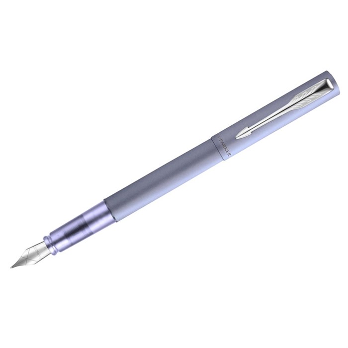 Ручка перьевая Parker "Vector XL Silver Blue" синяя, 0,8мм, подар. уп. - фото 385492
