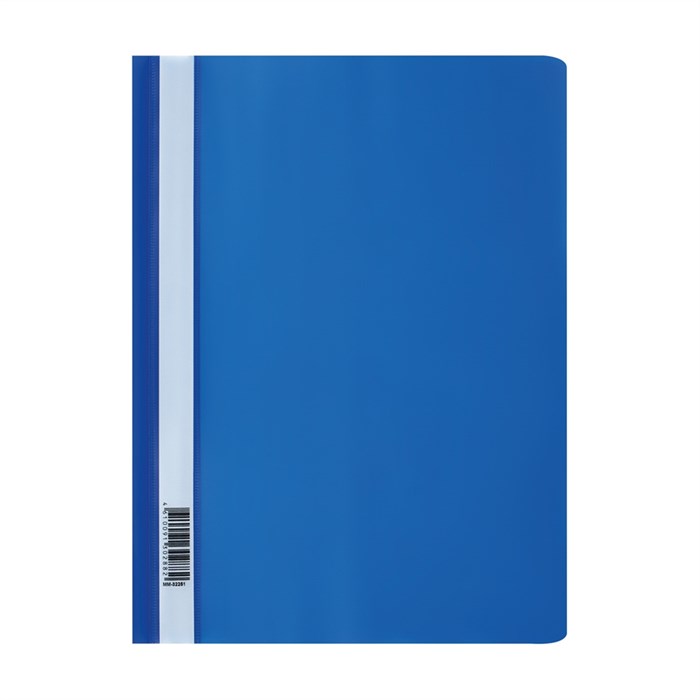 Папка-скоросшиватель пластик. СТАММ А4, 160мкм, синяя с прозр. верхом - фото 392524