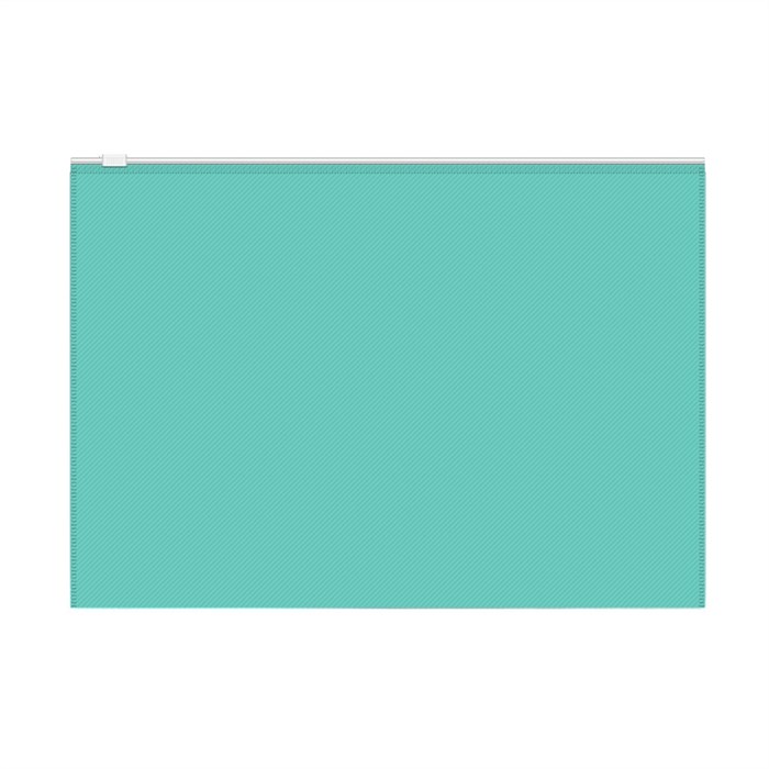 Zip-пакет пластиковый ErichKrause® Diagonal Pastel Mint, A4, непрозрачный, мятный (в пакете по 12 шт.) - фото 447848
