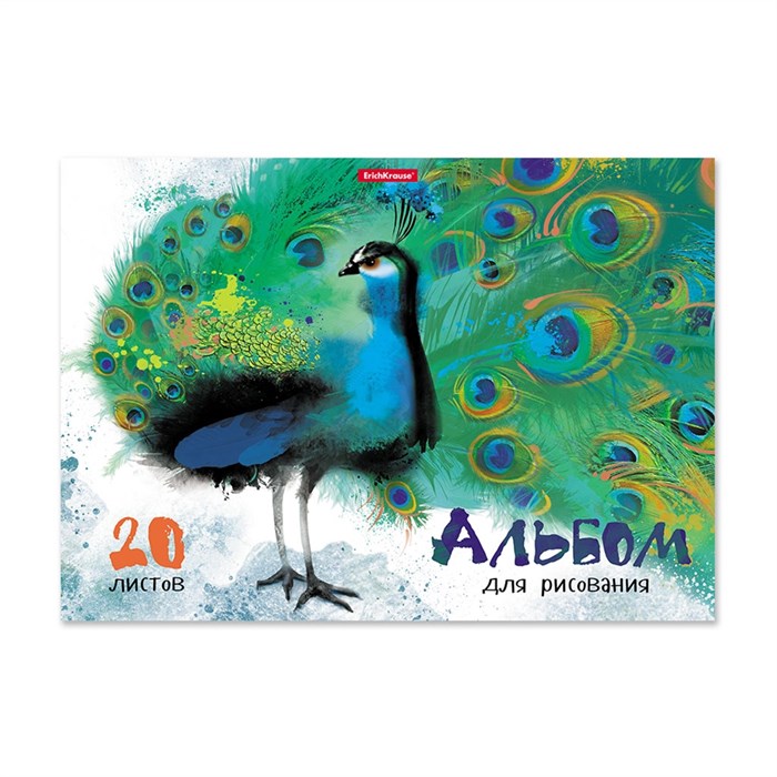 Альбом для рисования на клею ErichKrause Птицы жарких стран, А4, 20 листов - фото 448214