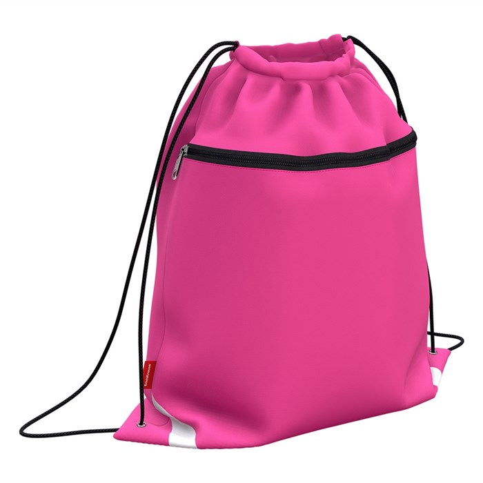Мешок для обуви ErichKrause® с карманом на молнии 500х410мм Neon® Pink - фото 452167