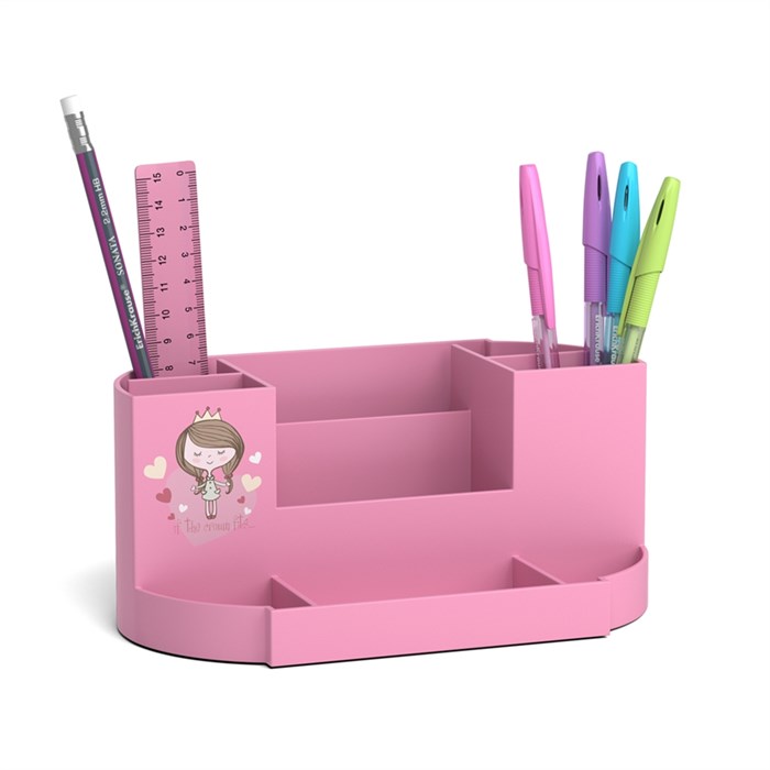 Набор настольный пластиковый ErichKrause® Victoria, Pastel Princess, розовый - фото 453979
