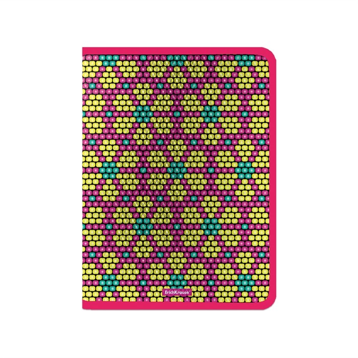 Папка для тетрадей на молнии пластиковая ErichKrause® Pink&Yellow Beads, А4+ (в пакете по 4 шт.) - фото 454920