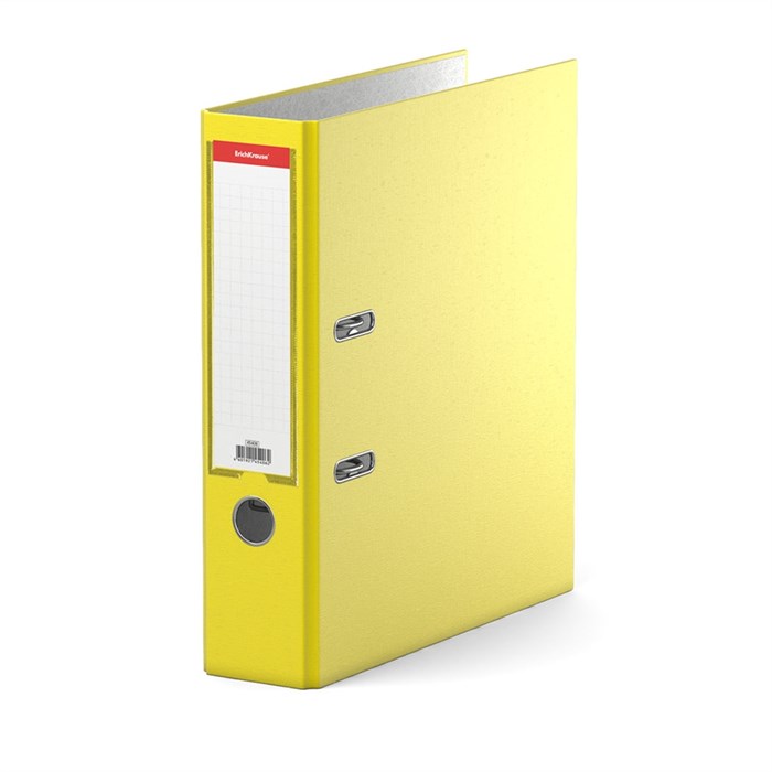 Папка–регистратор с арочным механизмом разборная ErichKrause, Neon, А4, 70 мм, желтый - фото 457222