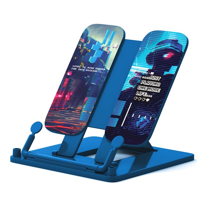 Подставка для книг пластиковая ErichKrause Cyber Game, синий - фото 458664