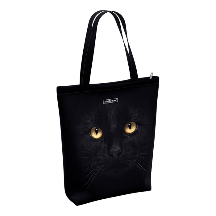 Сумка-шоппер на молнии ErichKrause 14L Black Cat - фото 463793