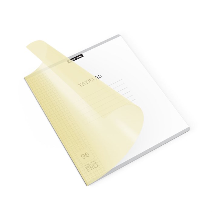 Тетрадь ErichKrause Классика CoverPrо Pastel, желтый, А5+, 96 листов, клетка - фото 492058