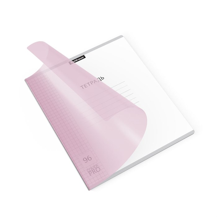 Тетрадь ErichKrause Классика CoverPrо Pastel, розовый, А5+, 96 листов, клетка - фото 492063