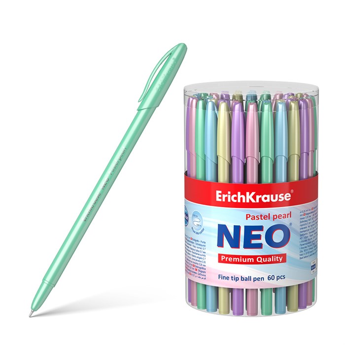 Ручка шариковая ErichKrause Neo Stick Pastel 0.7 Super Glide Technology цвет чернил синий EK55380 - фото 494419