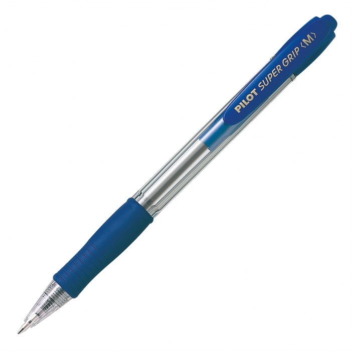 Ручка шариковая PILOT Super Grip синяя 1.0 мм BPGP-10R-M-L - фото 495595