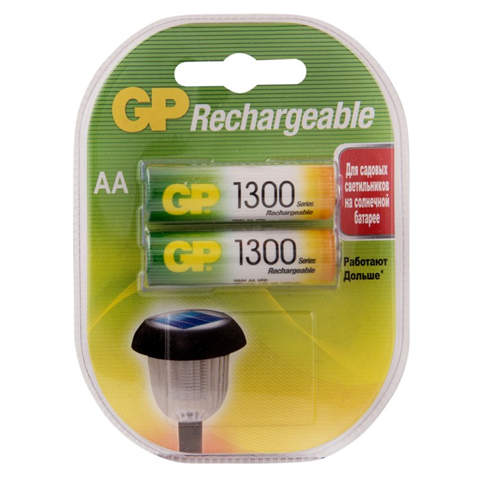 Аккумулятор GP AA (HR06) 1300mAh 2BL R288128 - фото 499877