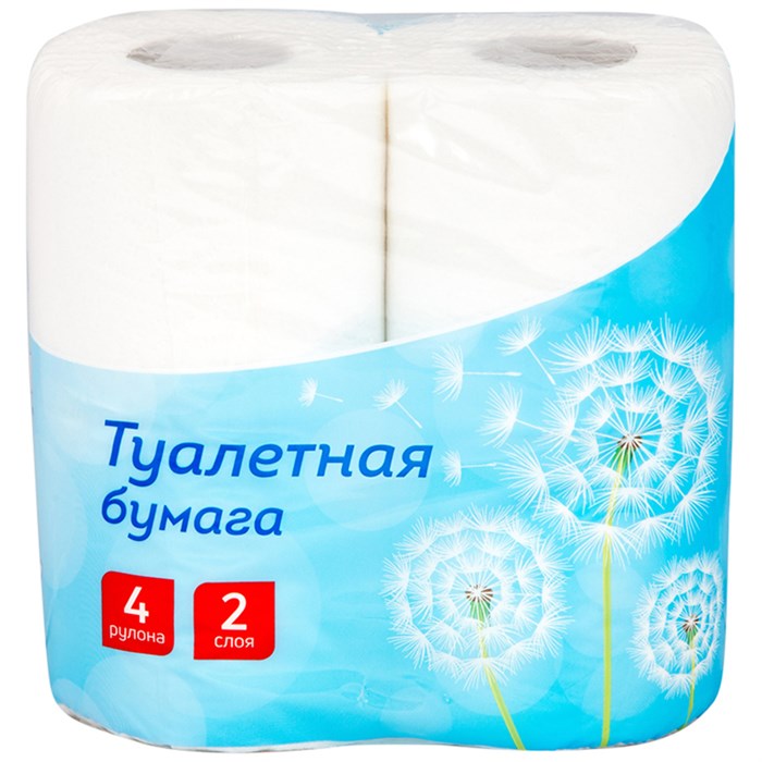 Бумага туалетная OfficeClean 2-слойная, 4шт., тиснение, белая R249814 - фото 507444