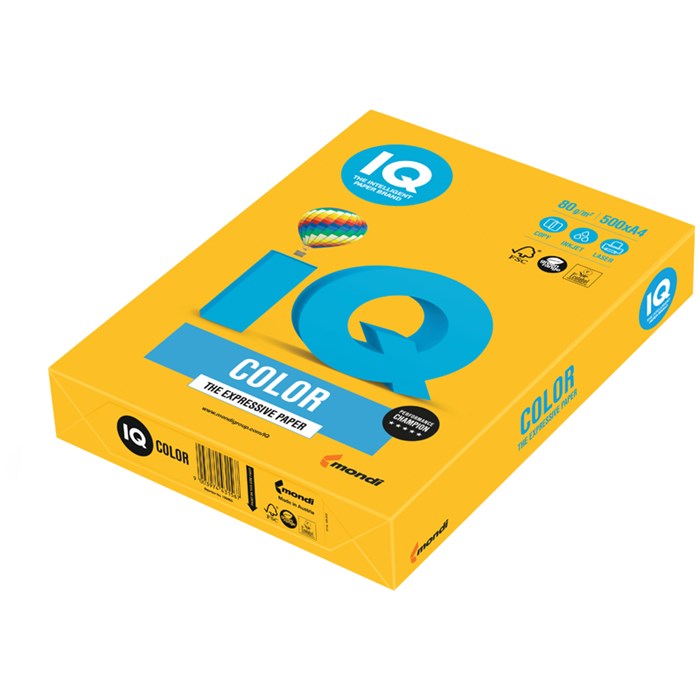 Бумага IQ "Color intensive" А4, 80г/м2, 500л. (солнечно-желтый) R085616 - фото 508091