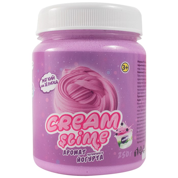 Слайм Cream-Slime, фиолетовый, с ароматом йогурта, 250г R292283 - фото 509395