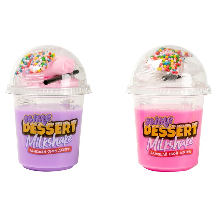 Слайм Slime Dessert "Milkshake" розовый/сиреневый, 320г., ассорти R376176 - фото 509477