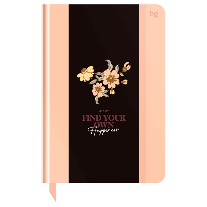 Ежедневник недатированный А5, 136л., 7БЦ BG "Flowery. Peach", глянцевая ламинация, отд.фольгой R376416 - фото 514319