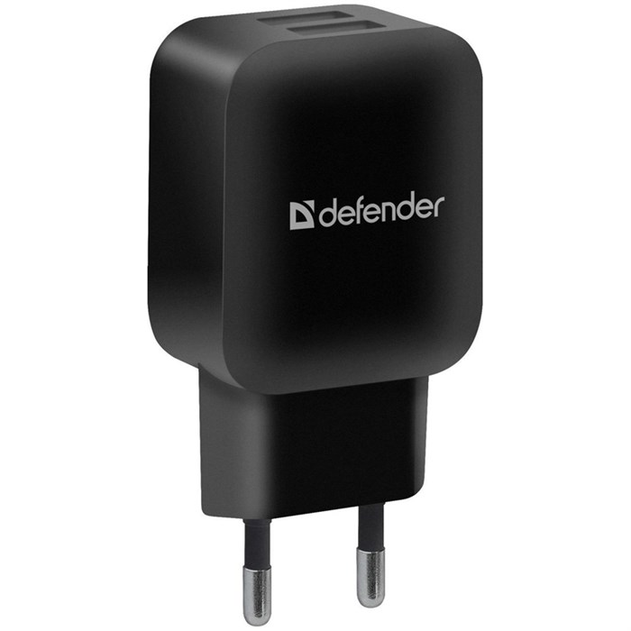 Зарядное устройство сетевое Defender EPA-13, 2*USB, 2.1А output, пакет, черный R297722 - фото 520122