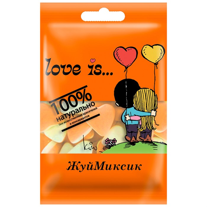 Жевательный мармелад  Love is…, банан-клубника, 20г R344241 - фото 520201