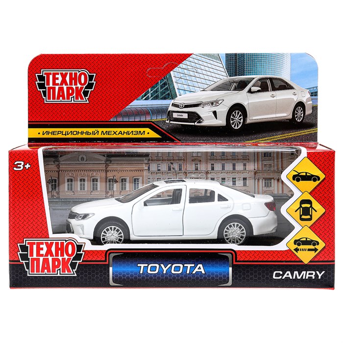 Машина игрушечная Технопарк "Toyota Camry", TOYOTA, металл., 12см, белый, инерционная, с подвижными элементами R379783 - фото 520714