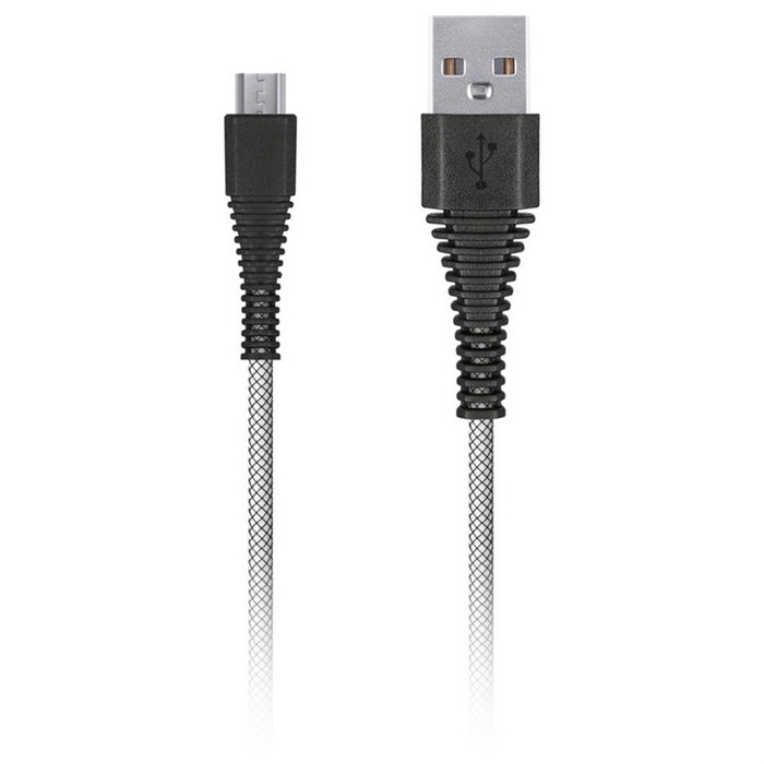 Кабель Smartbuy Сarbon, USB - micro-USB, экстрапрочный, 2A output, 1м, белый R321356 - фото 521140