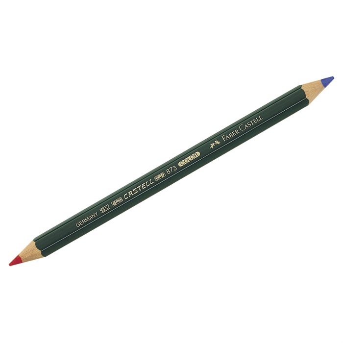 Карандаш двухцветный Faber-Castell "Castell", синий-красный, утолщенный R286723 - фото 521999