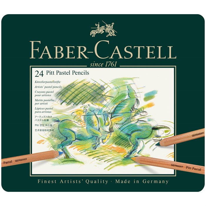 Пастельные карандаши Faber-Castell "Pitt Pastel", 24цв., метал. коробка R285962 - фото 522256